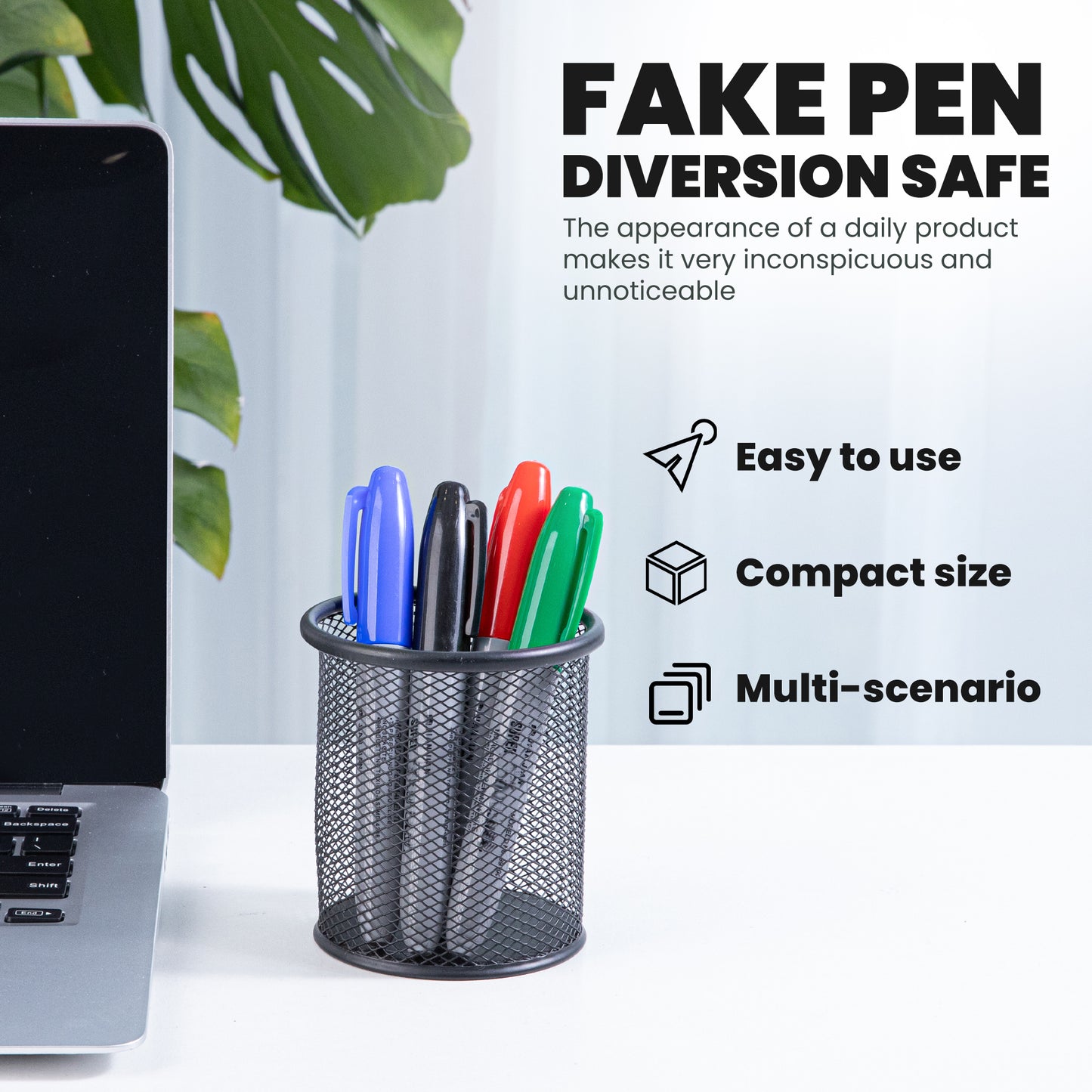 Fake Pen Diversion Safe Keep Your Valuables Secretly, Hidden Safe Storage as a Marker Pen to Hide Small Items- 2pc