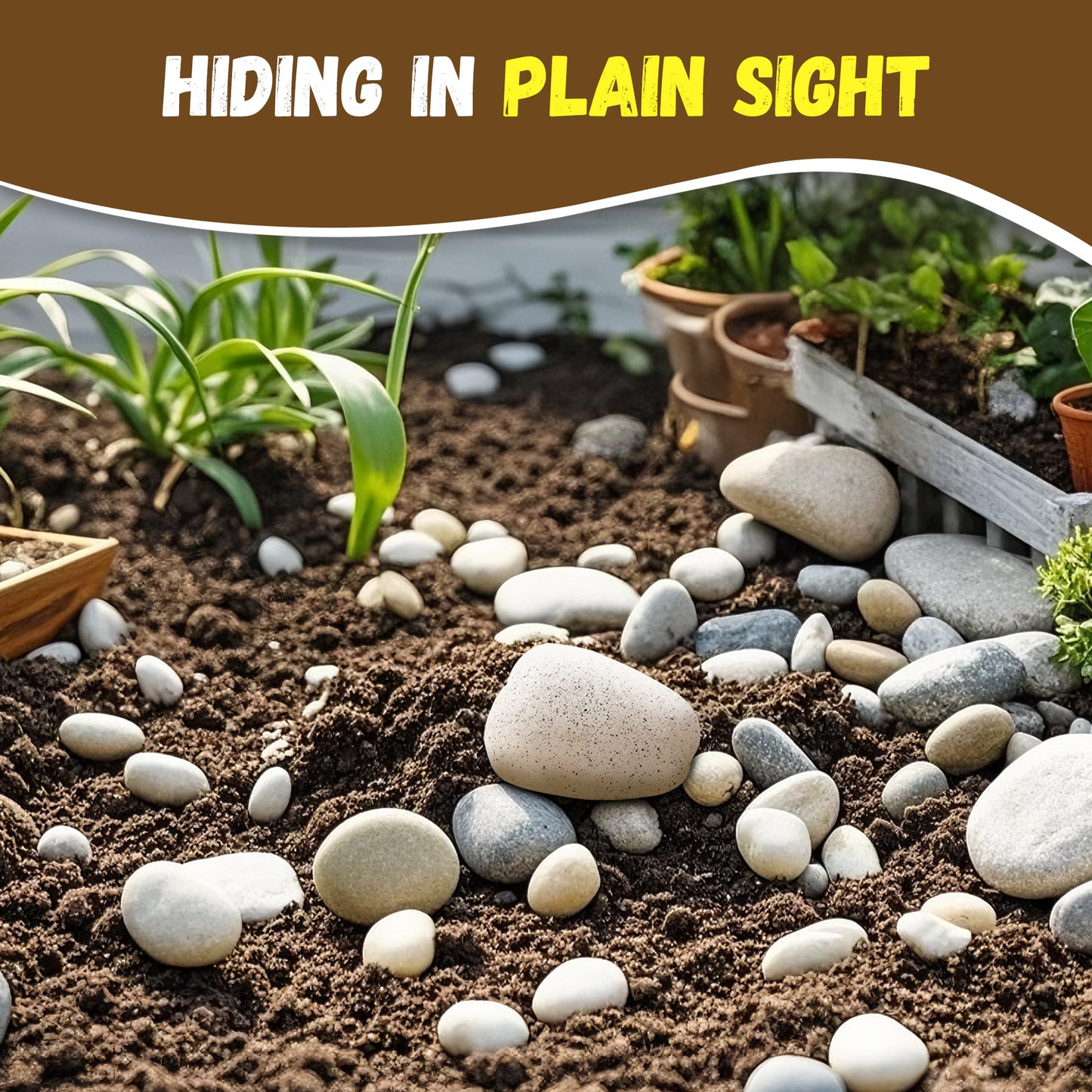 Fake Rock Key Hider Safe for Outdoor Garden or Yard, Large Size Fake Stone Hidden Safe - Looks Stone- Hide A Key Outside in Rock