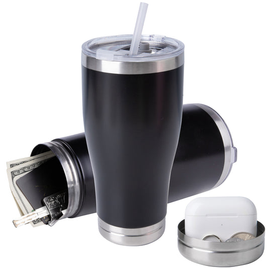 20oz Hidden Safe Water Bottle, Stainless Steel Secret Water Bottle with Hidden Compartment, Keeps Your Valuables Safe Like Money, Keys, and Jewelry