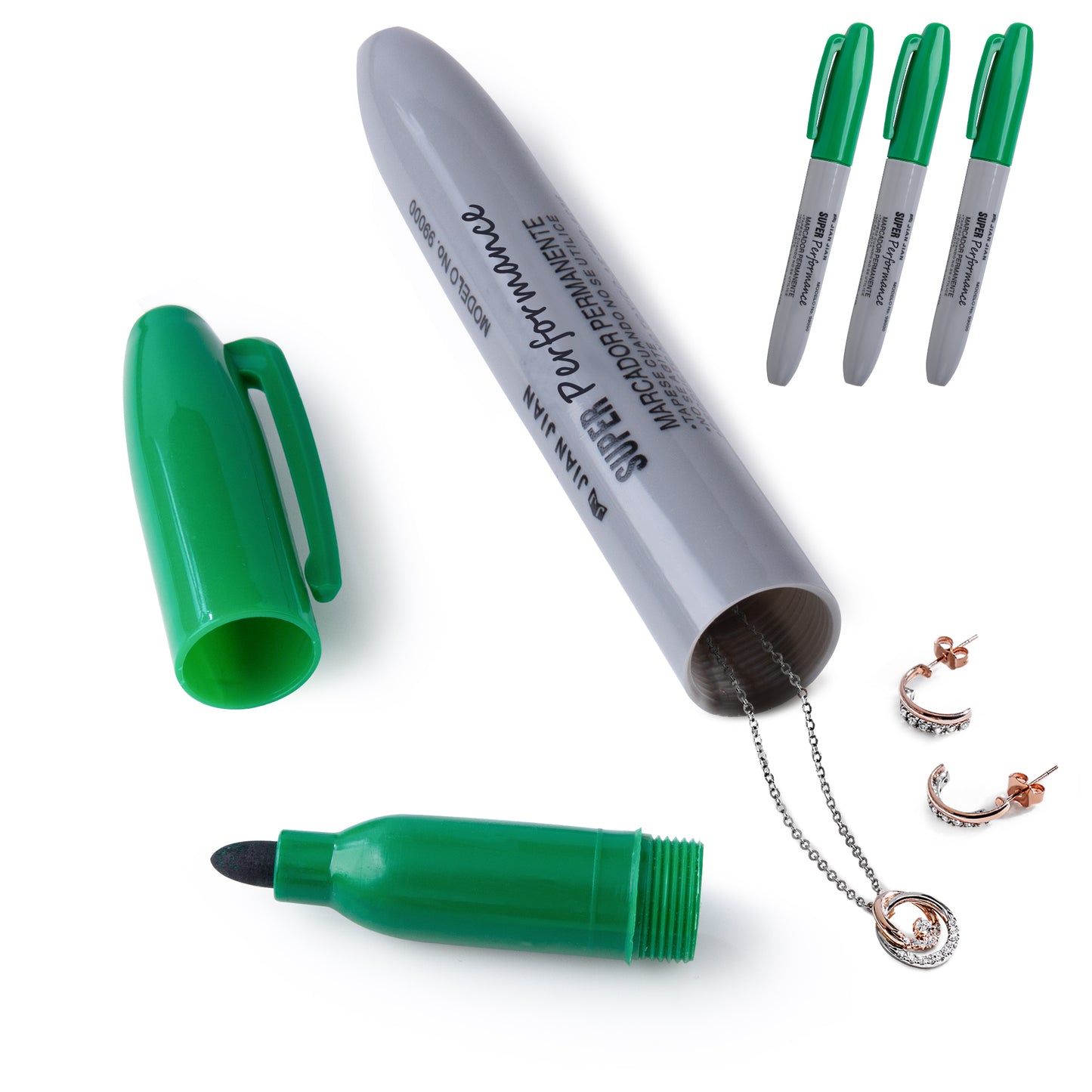 Fake Pen Diversion Safe Keep Your Valuables Secretly, Hidden Safe Storage as a Marker Pen to Hide Small Items- 3pc