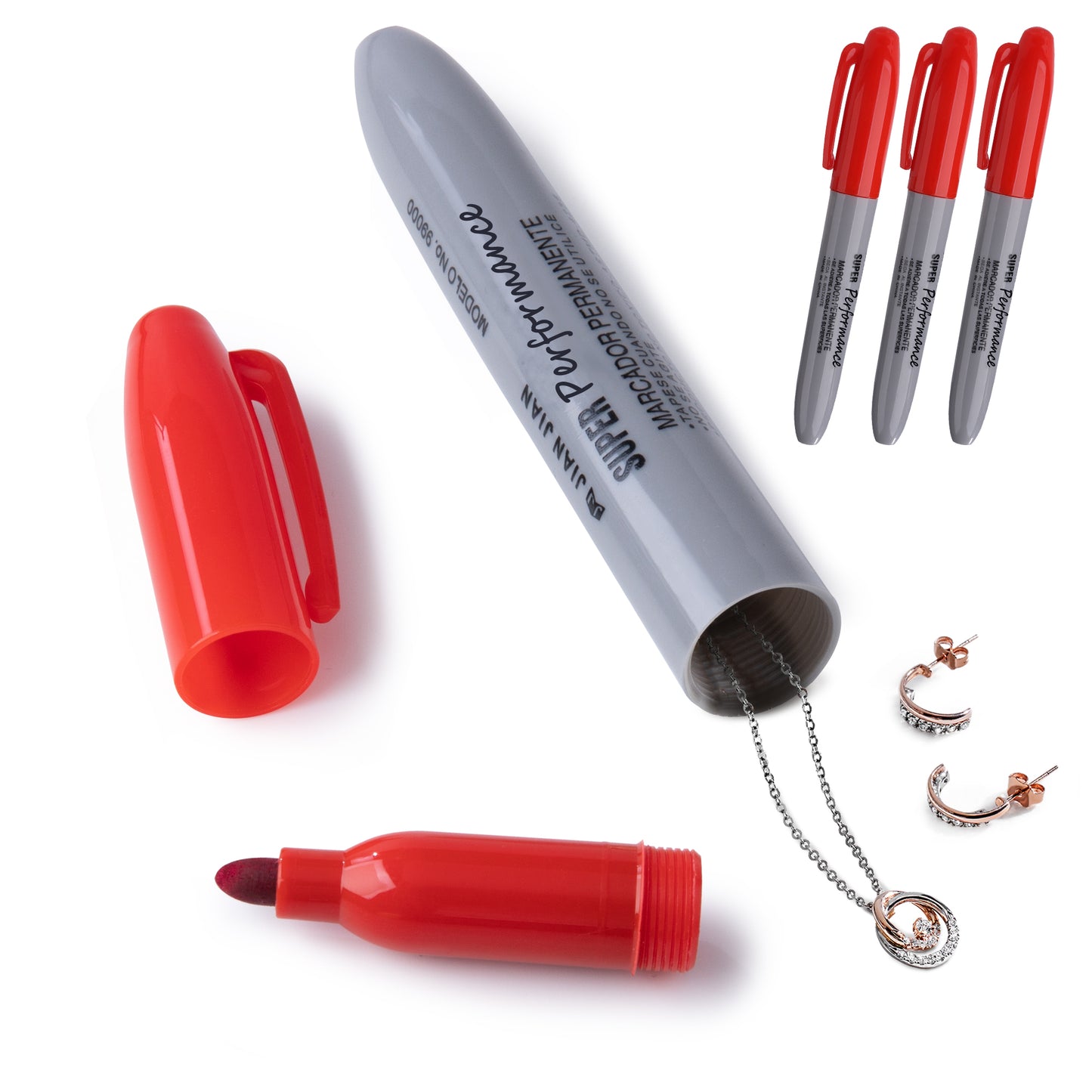 Fake Pen Diversion Safe Keep Your Valuables Secretly, Hidden Safe Storage as a Marker Pen to Hide Small Items- 3pc