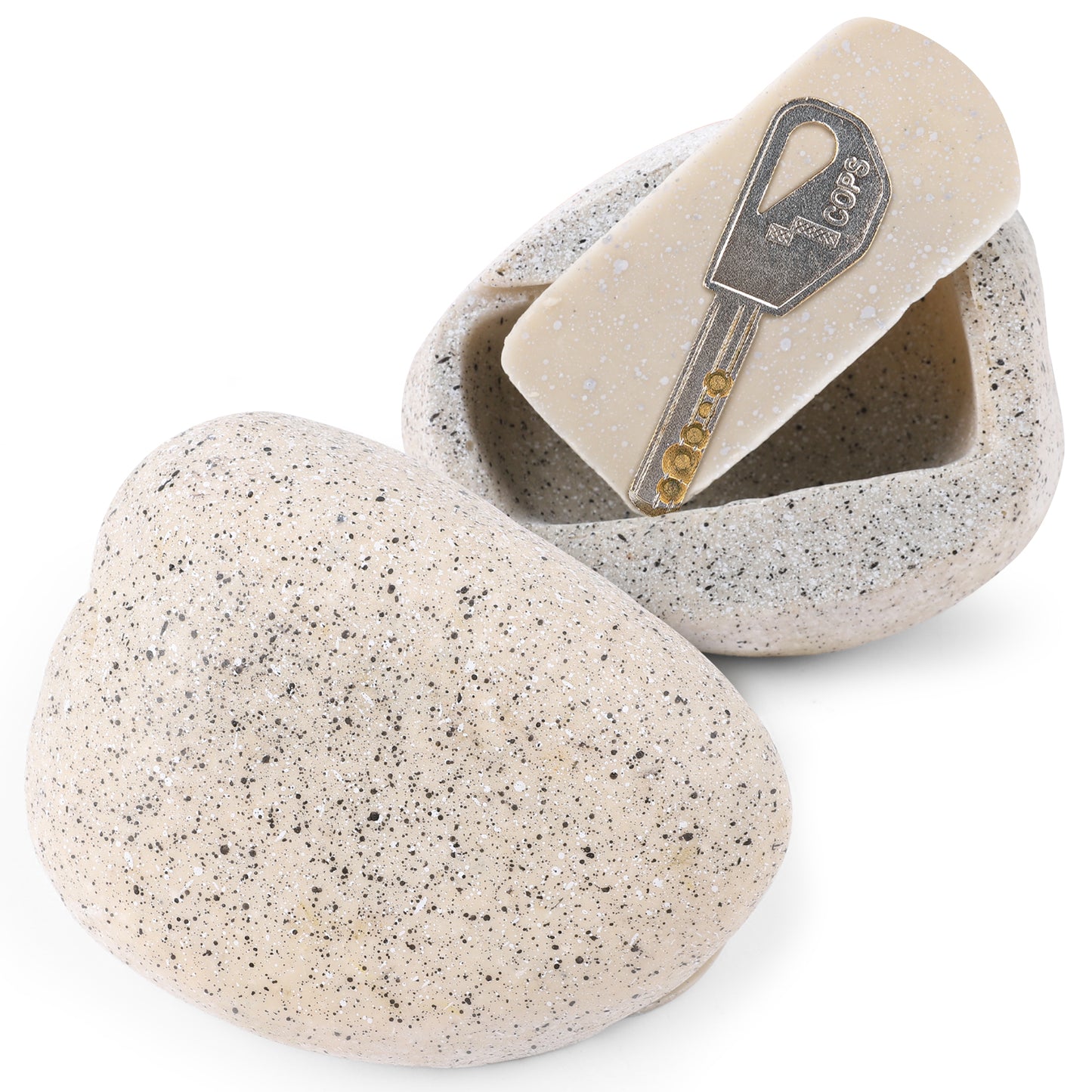 Fake Rock Key Hider Safe for Outdoor Garden or Yard, Large Size Fake Stone Hidden Safe - Looks Stone- Hide A Key Outside in Rock