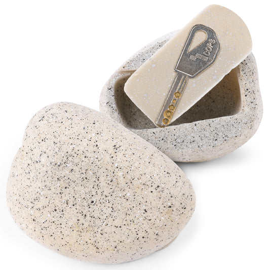Fake Rock Key Hider Safe for Outdoor Garden or Yard, Large Size Fake Stone Hidden Safe - Looks Stone- Hide A Key Outside in Rock