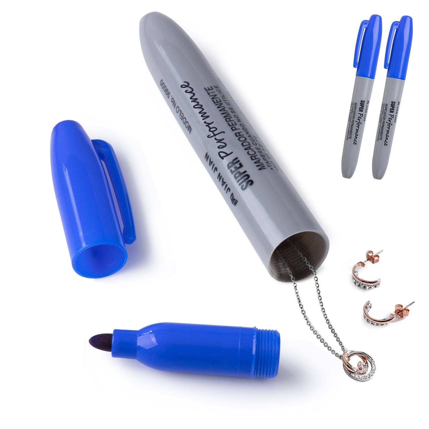 Fake Pen Diversion Safe Keep Your Valuables Secretly, Hidden Safe Storage as a Marker Pen to Hide Small Items- 2pc
