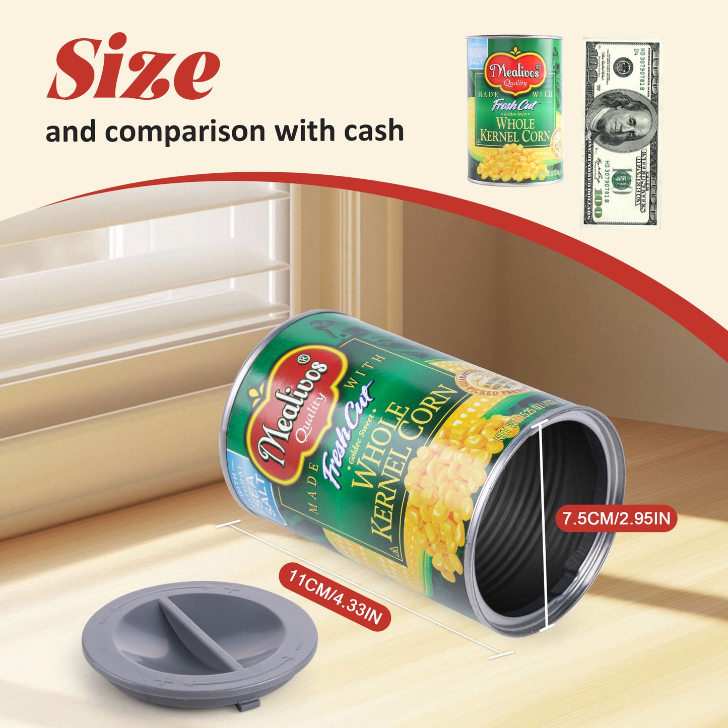 Hidden Safe Fake Can with Hidden Compartment, Hidden Storage Keep Your Valuables Safe Like Money, Keys, and Jewelry