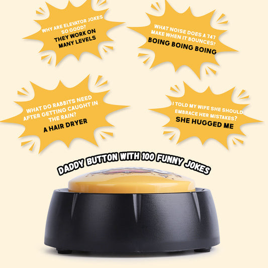 Gifts for Dad and Fathers-Talking Button with Funny Jokes Gifts from Daughter and Son White Elephant Gifts Gag Novelty Buttons Men Birthday Gift