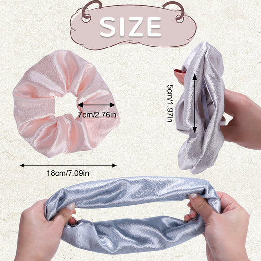 5 Pack Hair Scrunchies with Zipper Pocket, Scrunchies for Women with Secret Storage, Hidden Safe for Keys, Cash, Cards, Valuables
