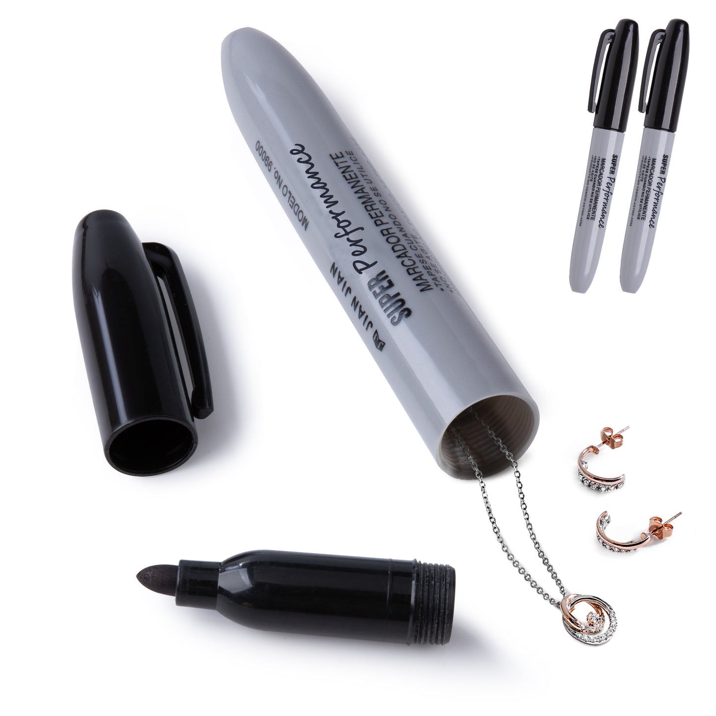 Fake Pen Diversion Safe Keep Your Valuables Secretly, Hidden Safe Storage as a Marker Pen to Hide Small Items- 2pc