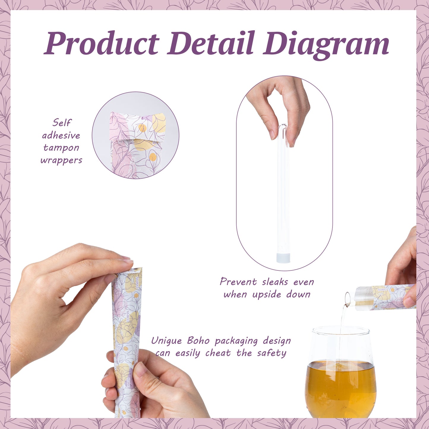 39 PCS Tampon Tube for Women, Plastic Tube for Liquid with Funnel and Spout for Cruise Concert Sports Events-Yellow