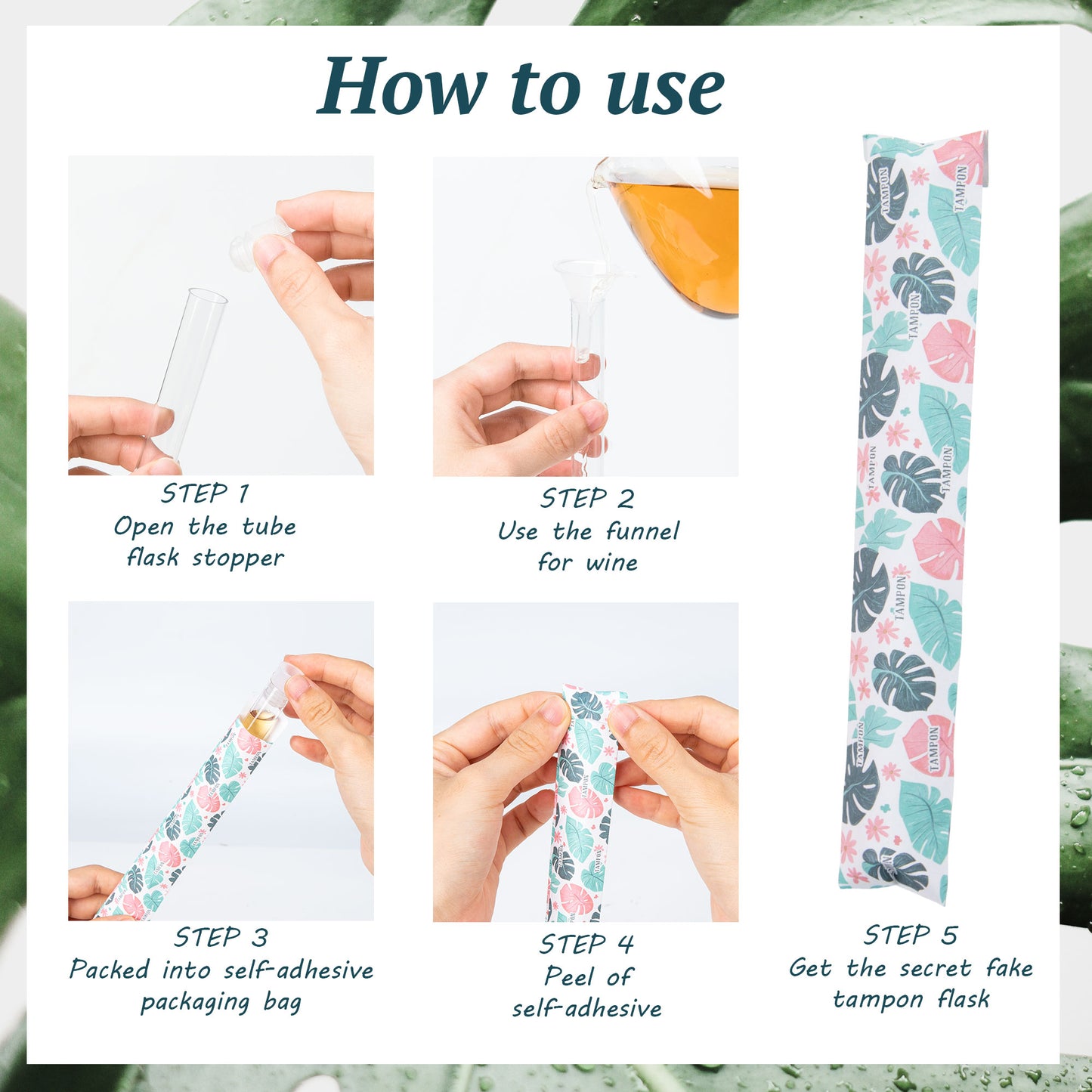 39 PCS Tampon Tube for Women, Plastic Tube for Liquid with Funnel and Spout for Cruise Concert Sports Events - Green