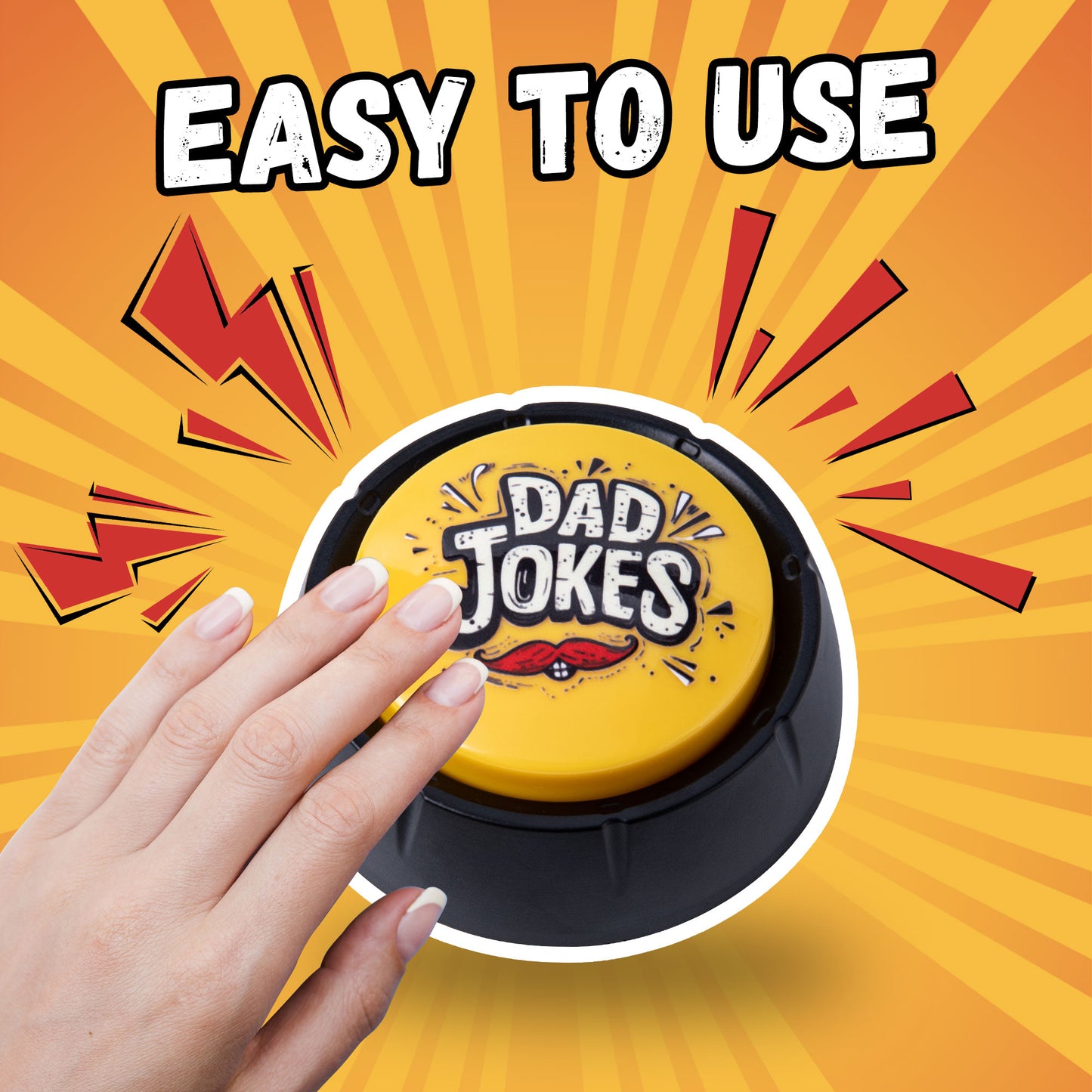 Gifts for Dad and Fathers-Talking Button with Funny Jokes Gifts from Daughter and Son White Elephant Gifts Gag Novelty Buttons Men Birthday Gift