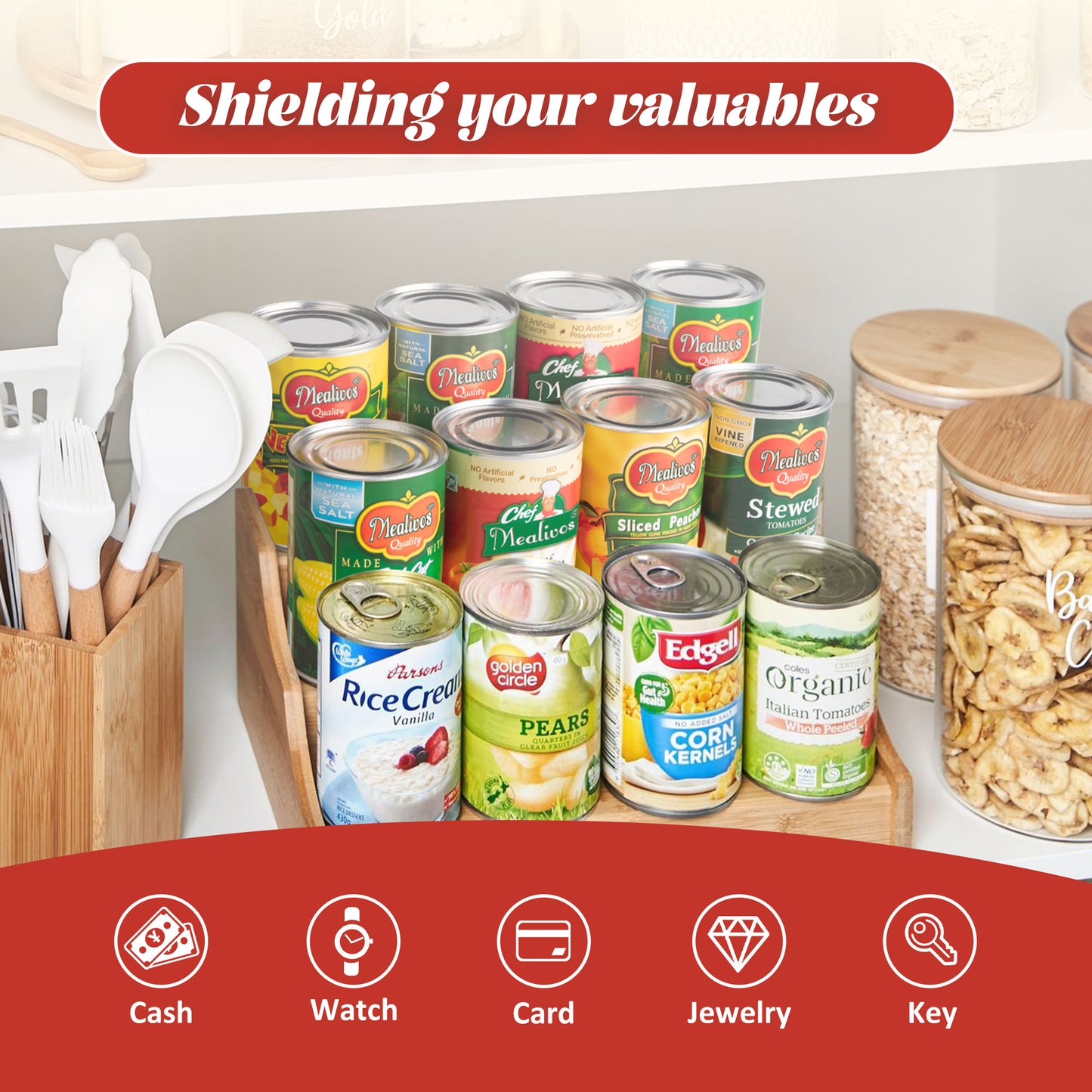 Hidden Safe Fake Can with Hidden Compartment, Hidden Storage Keep Your Valuables Safe Like Money, Keys, and Jewelry