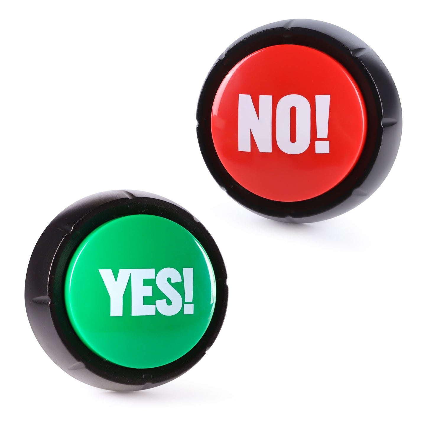 Yes Button and No Button with Sound 2 Pack Buzzers for Trivia Games and Family Game Answer Buzzers for Classroom Parties, Games, Office Stress Relief